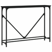 MAISON CHIC konzolna miza - miza ob steni črna 102x22,5x75 cm inženirski les, (21786083)