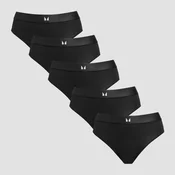 MP Womens Mid Rise Bikini Brief (5 Pack) - Black - XS