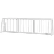 Homestar Raztegljiva pasja vrata leseni okvir 71-190x385x56 cm bela