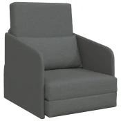 Krevet na razvlacenje Tamno siva 65 x 80 x 83 cm tkanina