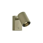 Viokef LED-stenna svetilka Melina, olivno zelena, izstop 12 cm, kovinska, z možnostjo - Dnevna soba/jedilnica - Sodobni - Aluminij