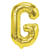 Zlati folijski balon črka G 40 cm