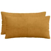 vidaXL Prevleka za blazino 2 pcs ALMELO Rumena 40 x 70 cm korduroy