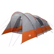 vidaXL Tunelski šotor Siva in oranžna 560 x 395 x 212 cm