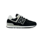 New Balance unisex za otroke. PC574V1 Usnjene superge 574 črne (28 W), Črna, Ravna stran, Čipke, Priložnostno, otroška m