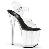 Pleaser Flamingo-808 Clr-Blk/Clr 41