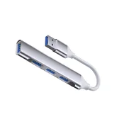 INF Type-C štiri-portni pametni razširitveni adapter z USB 2.0 in 3.0 priključki Grey, (5000079276)