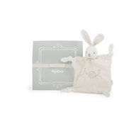 Plišani zecic za maženje Perle-Doudou Knots Rabbit Kaloo 20 cm u poklon kutiji za najmlade krem