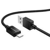USB-A na Lightning punjac i podatkovni kabel Borofone Placer Series BX120 - 2.4A - 1m - crni