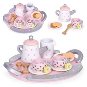 Eco toys drveni set za caj šolje cajnik 15 komada ( w10d824 )