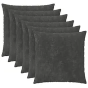 vidaXL Prevleka za blazino 6 pcs HEERLEN Antracit 70 x 70 cm