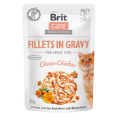Brit Care Cat Fillets in Gravy - Piščanec 24x85 g