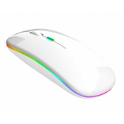 Bluetooth brezžična akumulatorska optična miška 1600 DPI LED RGB