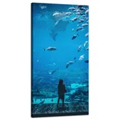 shumee Platno s tiskom Ljudje Akvarij 40x80 cm