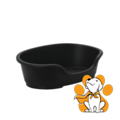 Moderna Domus Black 40cm, Plasticna Ležaljka Za Pse i Macke, Crna