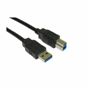 NaviaTec USB 3.0 A plug to B plug, 1,8m BLK