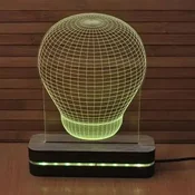 3D dekorativna lampa B007 ljubicasta BLACK CUT