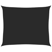 Vidaxl Senčno jadro 160 g/m2 črno 2,5x3 m HDPE
