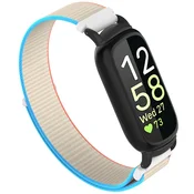 INF Združljiv z Fitbit Inspire 3 najlonskim paščkom z zanko - na voljo več barv Beige, (5000116895)