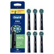 Oral-B nadomestne šcetke Pro CrossAction crne barve, 6 kosov/paket.