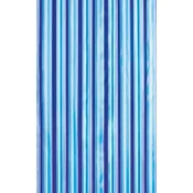 AQUALINE Vinilna Tuš Zavesa 180x180cm, Modra s Pruhami, AQUALINE