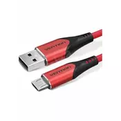 USB 2.0-A to Micro-B Charger Cable (3A) Red 1M Aluminum Alloy Type