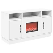 vidaXL Električni kamin Bela 100 x 33 x 55 cm Inženirski les