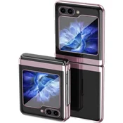GS Ovitek za Samsung Galaxy Z Flip7 FE/Z Flip6, ohišje iz računalnika, prozoren/roza