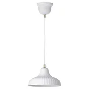 SKIVTOFS Viseča svetilka, krem bela/keramika, 24 cm