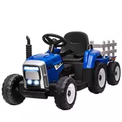 Homestar Električni traktor na akumulator s prikolico 1365x50x525 cm modre barve
