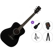 Cort AF510 Premium SET Black Satin Akustična kitara Jumbo