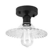 Plafonski luster TRISH 1xE27/15W/230V crna/prozirna