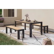 Ambia Garden VRTNA GARNITURA aluminij siva, barva tikovine