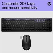 HP Tastatura+miš 650 bežicni set/4R013AA/US/crna