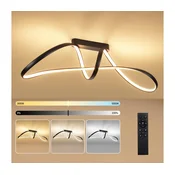 Brilagi-LED Prigušiva stropna lampa TWISTER LED/60W/230V 3000-6000K crna + daljinski upravljac