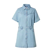 LEVIS  Dolga srajca Short Sleeve Logan Western Dress moder denim