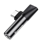 Baseus CATL41-01 Rozbočovač USB-C/3,5mm Jack Black