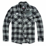 Moška srajca Ozzy Osbourne - Check - BRANDIT - 61040-black_charcoal_ch