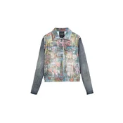 Desigual Prehodna jakna moder denim / rumena / svetlo zelena / pitaja