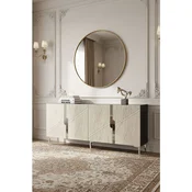 Hanah Home komoda Evva 150, 125 cm, antracit / travertin / srebrna