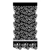 shumee P47 SCREEN panelna moderna elegantna zavesa z odprtinami FLOWERS glamurozna 60x120 črna