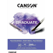 Canson Pad Graduate Mixed Media Skicirka A3 200 g White