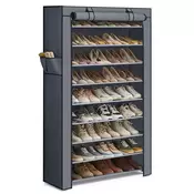 Songmics Obešalnik za čevlje 10 nivojev 88x28x160 cm siva