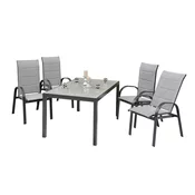 Gardenson Vrtni Set Marini, 5-Delno, Aluminij, Steklo