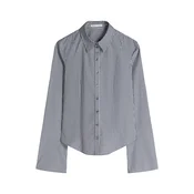 Bershka Bluza siva/bela