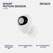 DELTACO SMART HOME Wifi Senzor pokreta, PIR, WiFi 2.4 GHz BIJELO/CRNI