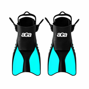 Aga Fins 32-37 Black/Tyrkys