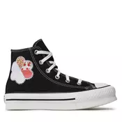 Modne superge Converse Chuck Taylor All Star Eva Lift Hi A05166C Črna