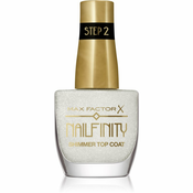 Max Factor Nailfinity Shimmer Top Coat završni gel lak za nokte za blistavi sjaj nijansa 102 Starry Veil 12 ml