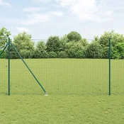 Euro ograda s špicama 10 x 1,5 m Celik premazan PVC-om Zelena